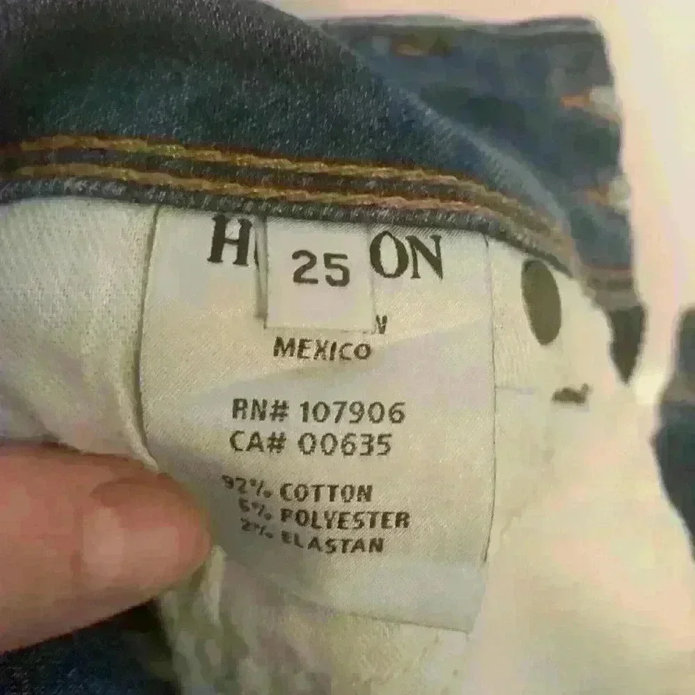 Hudson Womens Jeans Ginny Straight Ankle with Cuff, size 25